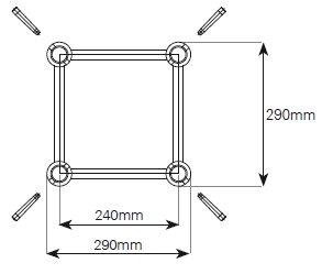 Traverse, Eurotruss, FD34, schwarz, 3.00 m
